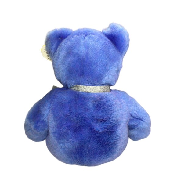 Ty Beanie Buddies "Clubby IV" Blue Teddy Bear Plush Official Club Large 14" - Picture 4 of 15